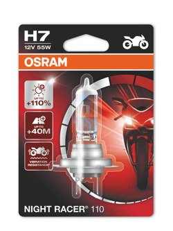 Halogen headlight lamps for motorcycles 12V OSRAM H7 55W Night Racer 110