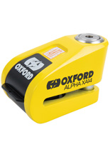 Blokada tarczy hamulcowej Disc Lock Oxford Alpha z alarmem trzpień 14 mm) czarno-żółta