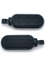 Podnóżki Heavy Industrie czarne + adaptery chrom Kuryakyn do Kawasaki (wybrane modele)