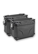 Zestaw kufrów bocznych aluminiowych GIVI Trekker Outback Evo czarnych [poj.: 2 x 48 litrów]